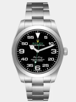 Rolex Black Stainless Steel Air-King 116900 Men's Wristwatch 40 mm
