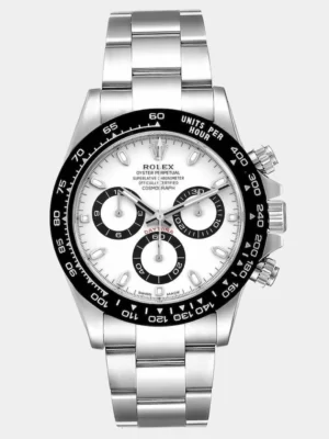 Rolex White Stainless Steel Cosmograph Daytona 116500 Men's Wristwatch 40 mm