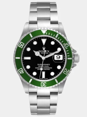 Rolex Black Stainless Steel Submariner 16610LV Men's Wristwatch 40 mm