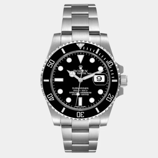 Rolex Black Stainless Steel Submariner 116610 Men's Wristwatch 40 mm