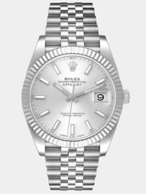 Rolex Silver Stainless Steel Datejust 126334 Men's Wristwatch 41 mm