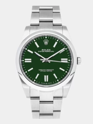 Rolex Green Dial Stainless Steel Oyster Perpetual 41 mm