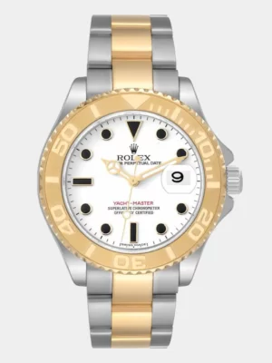 Rolex White 18K Yellow Gold And Stainless Steel Yacht-Master 16623 Men's Wristwatch 40 mm
