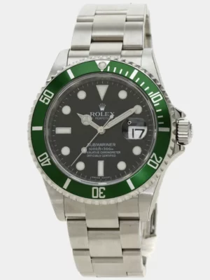 Rolex Black Stainless Steel Submariner 16610LV Men's Wristwatch 40 mm