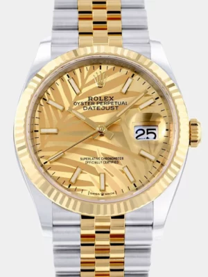 Rolex Champagne 18K Yellow Gold And Stainless Steel Datejust 126233 Men's Wristwatch 36 mm