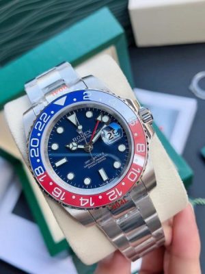 Replica Rolex GMT Master II Pepsi Bezel Blue Dial 40mm Watch New8825033