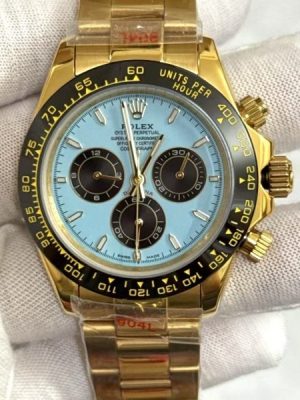 Replica 2025 Rolex Cosmograph Daytona Turquoise Blue and Black Dial New8825044